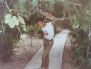 Ali in the garden of his house