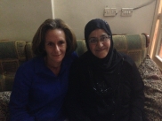 Ali's sister with a volunteer from Act For The Disappeared