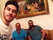 Ghassan, son of Mikhael, with volunteers from ACT for the Disappeared